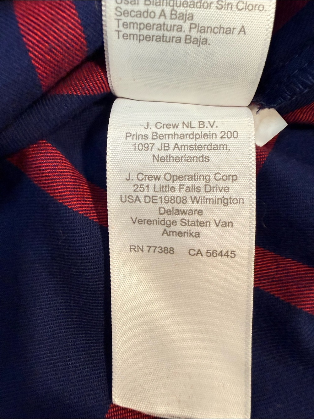J.Crew Plaid Button Down Shirt Navy Red Windowpane Cotton Small - Picture 9 of 10
